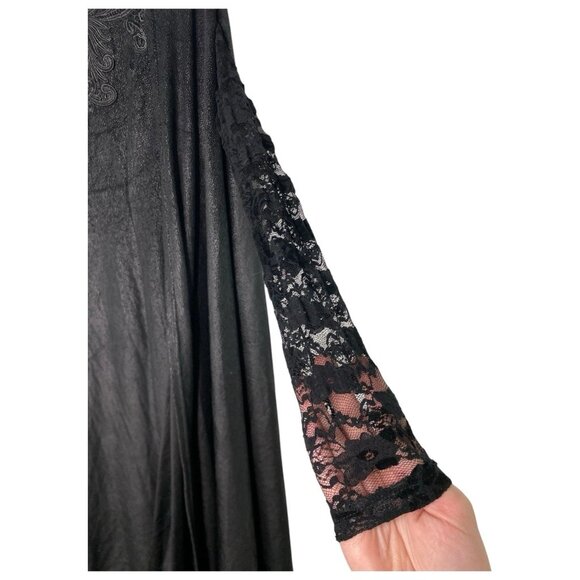 Punk Rave Nightspell Dress Cloak Size XS Small Lace Sleeves Goth Emo Core Black - Picture 8 of 13